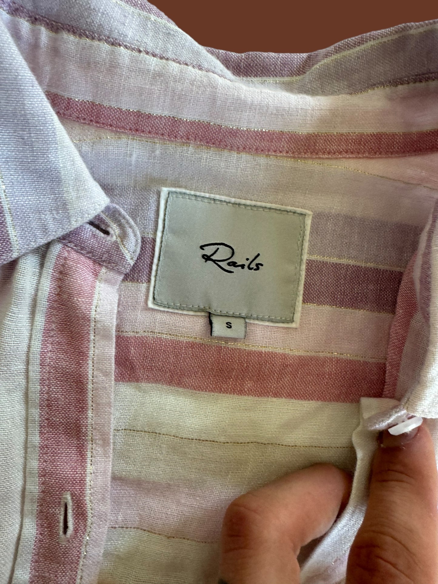 RAILS striped shirt size small