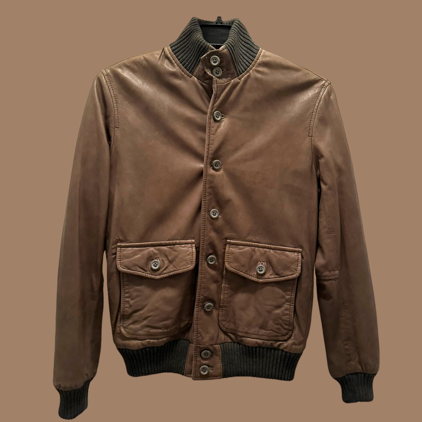 mens leather jacket size medium