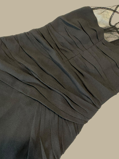 BURBERRY black silk dress size small