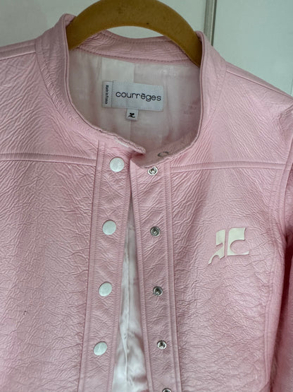 COURREGES pink coat size small