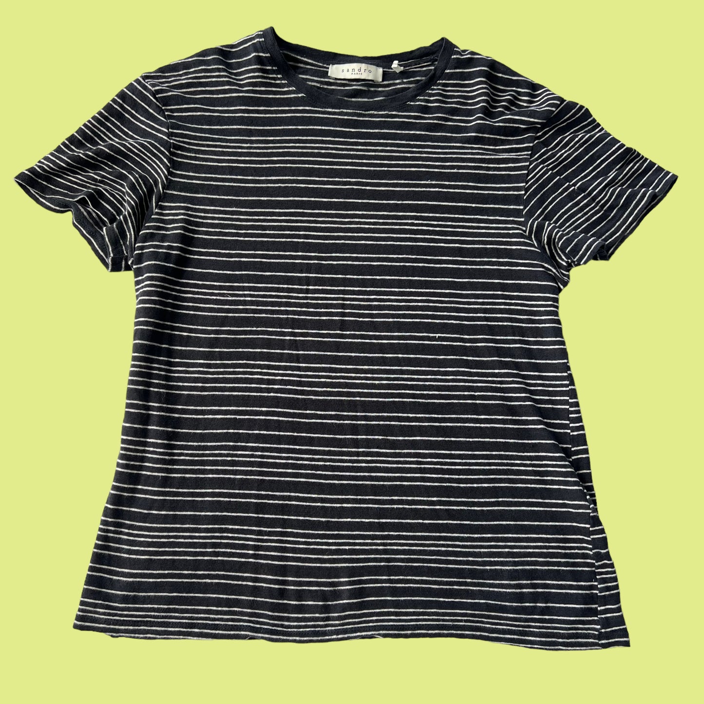 mens SANDRO linen t-shirt size medium